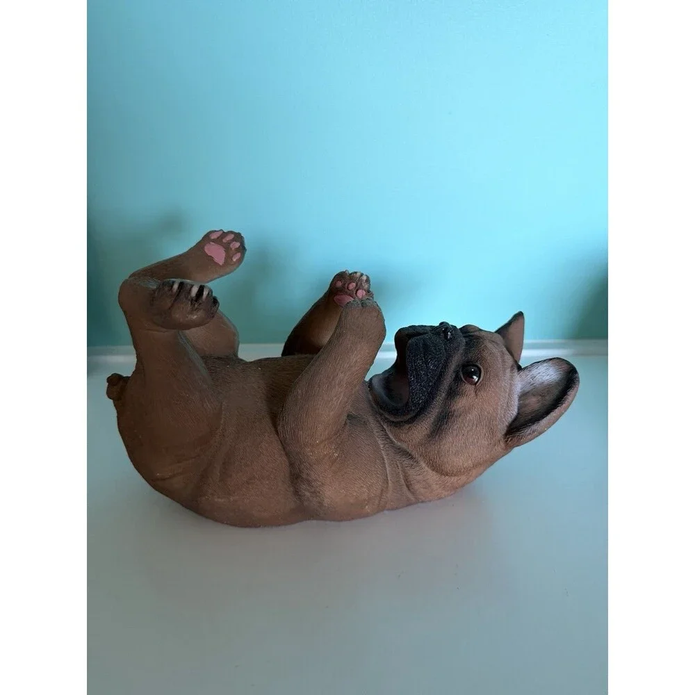 French Bulldog Frenchie Dog Puppy Wine Bottle Holder Statue 10